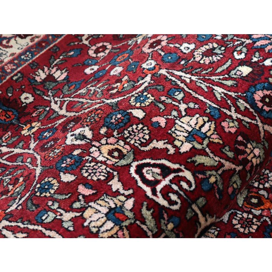 ペルシャ絨毯 サーベ 202x131cm 連なるフラワーデザイン 手織りラグ |  | 12