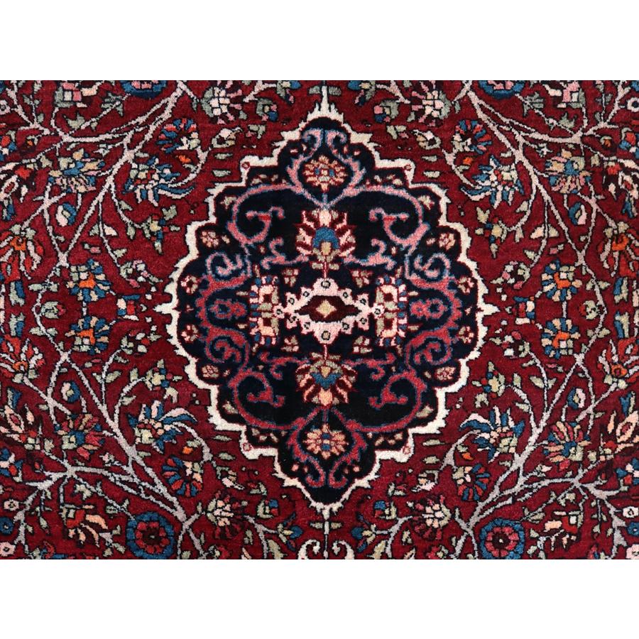 ペルシャ絨毯 サーベ 202x131cm 連なるフラワーデザイン 手織りラグ |  | 04