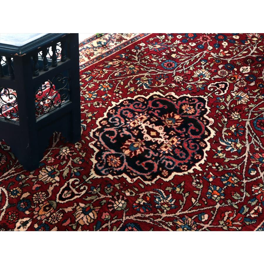 ペルシャ絨毯 サーベ 202x131cm 連なるフラワーデザイン 手織りラグ |  | 07