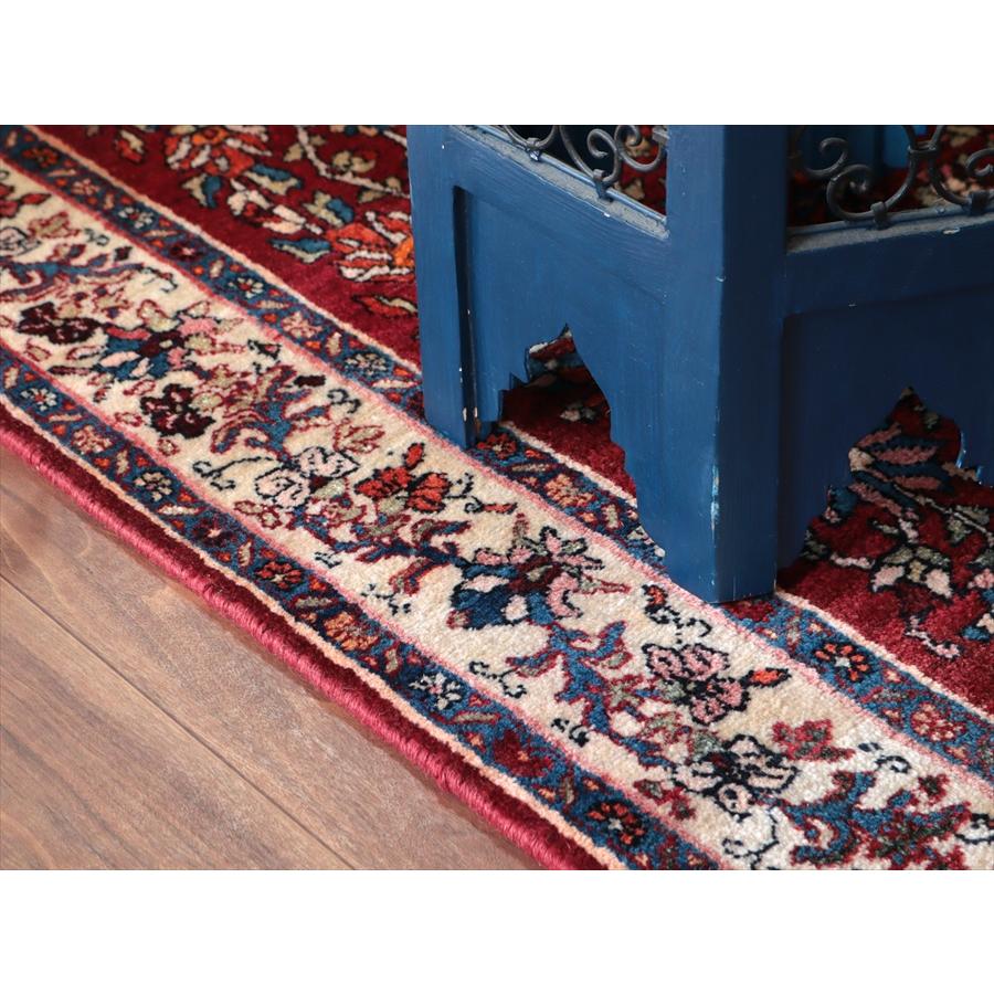 ペルシャ絨毯 サーベ 202x131cm 連なるフラワーデザイン 手織りラグ |  | 08