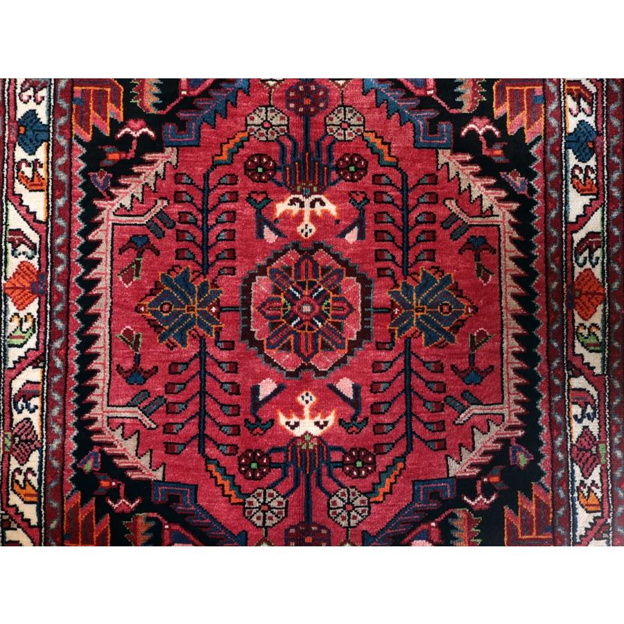 イランの手織りラグ トイセルカン 177x114cm メダリオンと小花 レッド＆ネイビー |  | 05