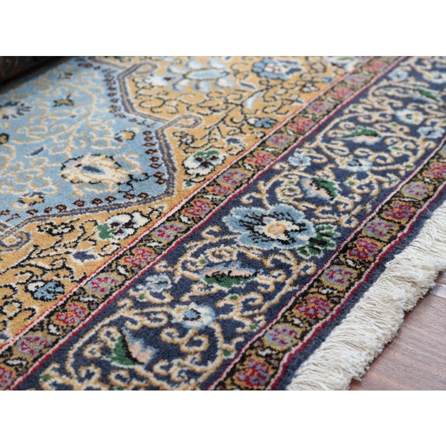 ペルシャ絨毯 シャヘレザー 173x106cm 連なる花模様 ブラウン＆ネイビー 手織りラグ |  | 12