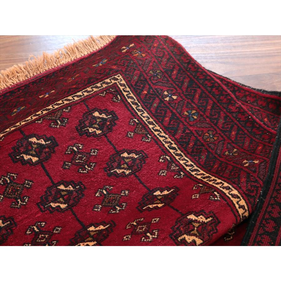 イランの手織りラグ バルーチ 194x114cm 連続する幾何学模様 |  | 10