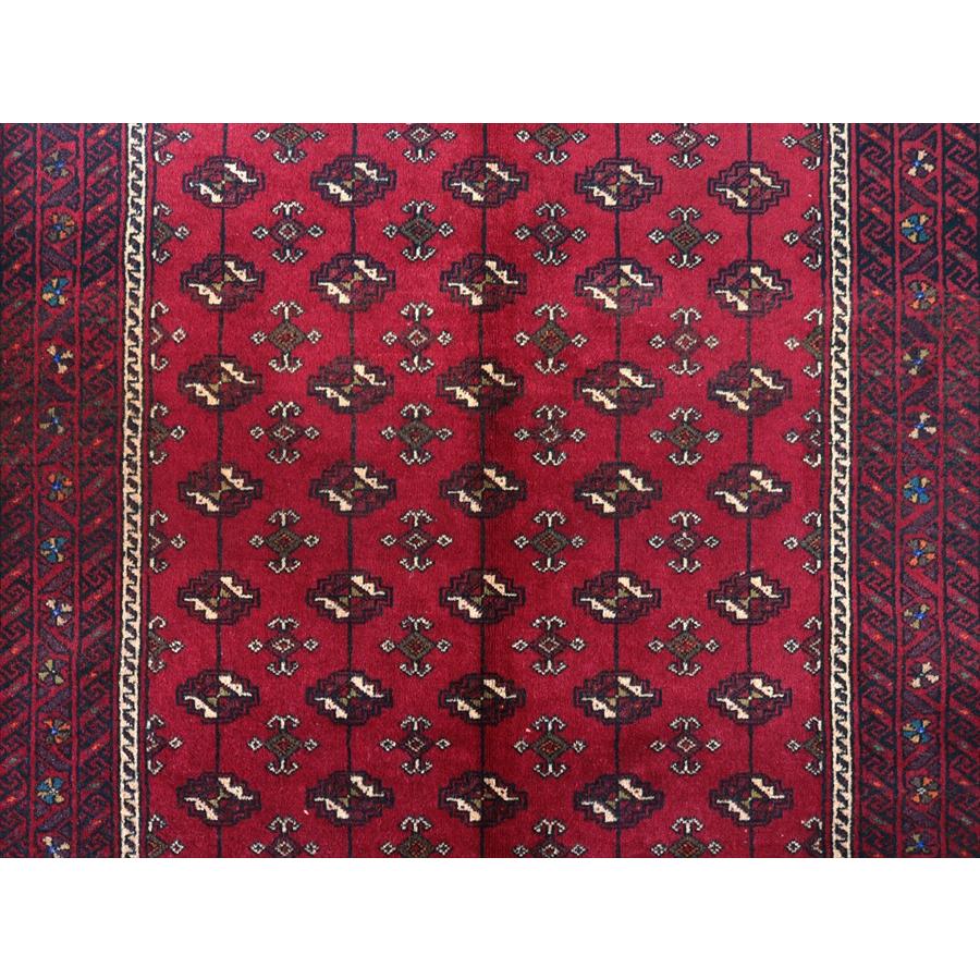 イランの手織りラグ バルーチ 194x114cm 連続する幾何学模様 |  | 11