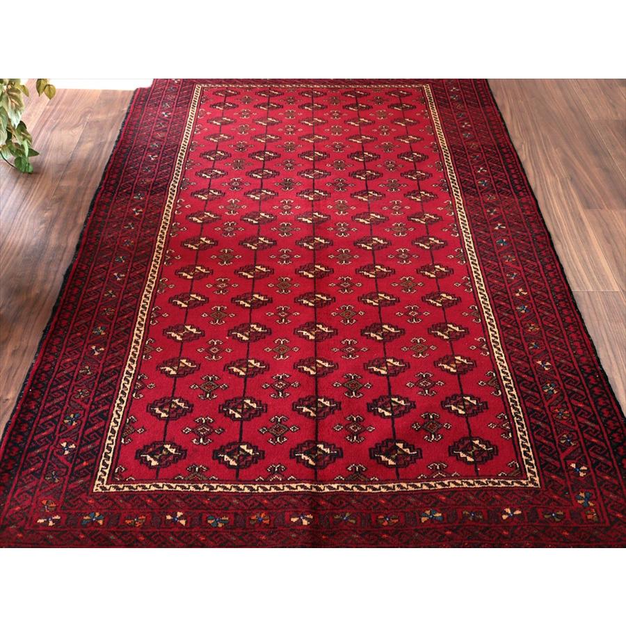 イランの手織りラグ バルーチ 194x114cm 連続する幾何学模様 |  | 03