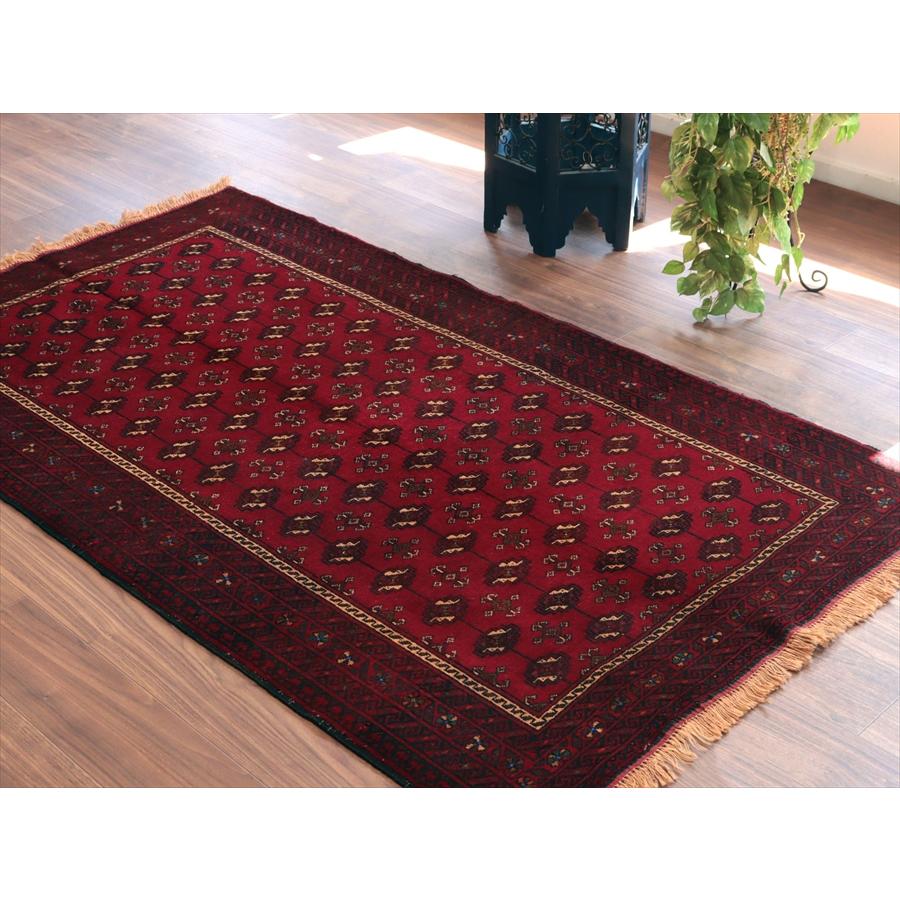 イランの手織りラグ バルーチ 194x114cm 連続する幾何学模様 |  | 04