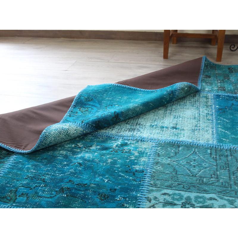 リサイクル・パッチワークラグ 243x171cm ブルーグリーン/カリヨラサイズ |  | 12