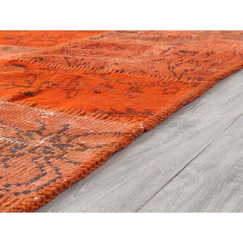 リサイクル・パッチワークラグ 222x152cm オレンジ/カリヨラサイズ |  | 10