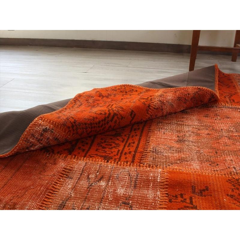 リサイクル・パッチワークラグ 222x152cm オレンジ/カリヨラサイズ |  | 13