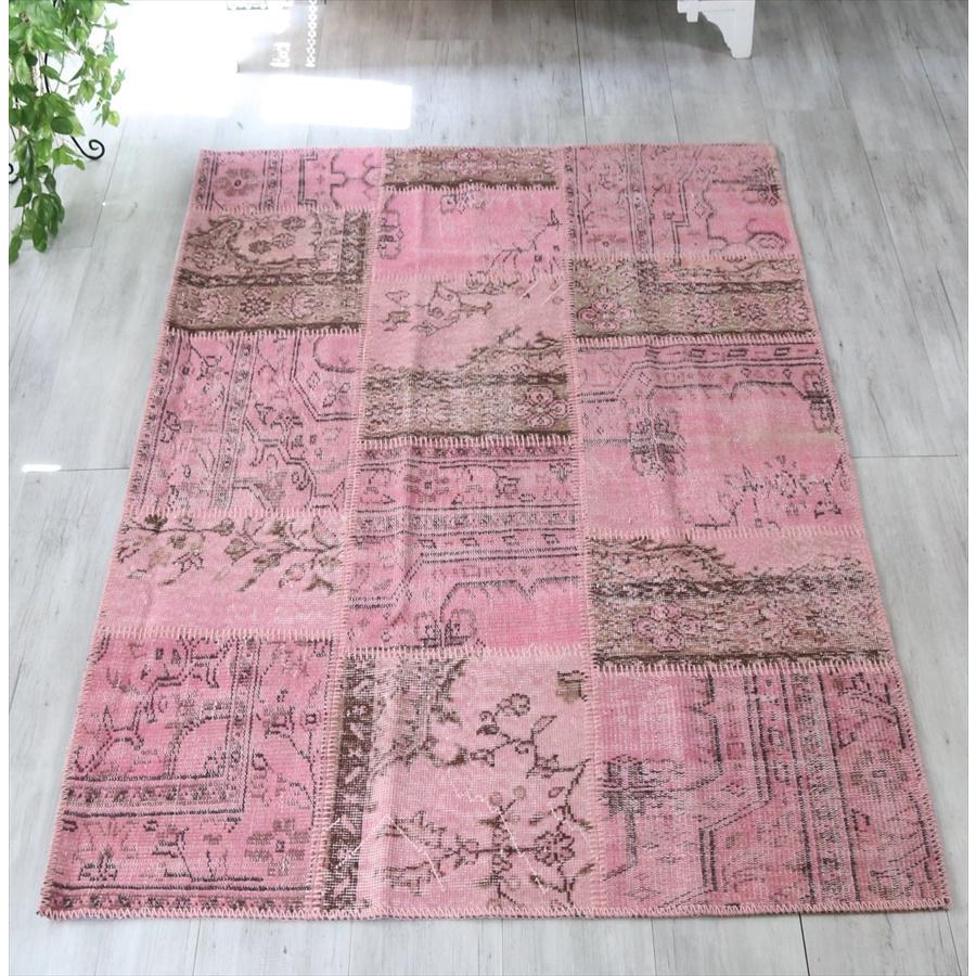 トルコ オーバーダイラグ（ヴィンテージラグ）ピンク（003）