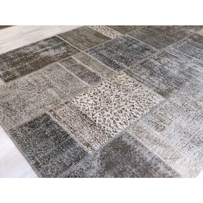 リサイクルパッチワークラグ　トルコ製・オーバーダイ 300x191cm グレー/ケッレ |  | 04