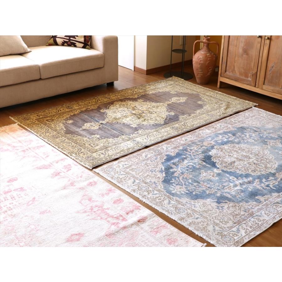 ヴィンテージラグ/トルコじゅうたん 204x120cm ウスパルタ/花のメダリオン | ブランド登録なし | 10