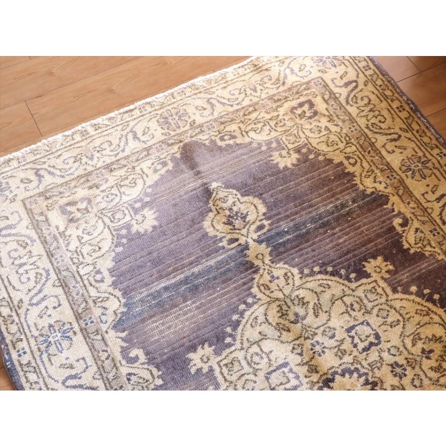 ヴィンテージラグ/トルコじゅうたん 204x120cm ウスパルタ/花のメダリオン | ブランド登録なし | 03