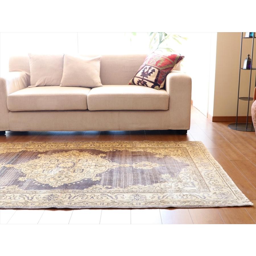 ヴィンテージラグ/トルコじゅうたん 204x120cm ウスパルタ/花のメダリオン | ブランド登録なし | 04