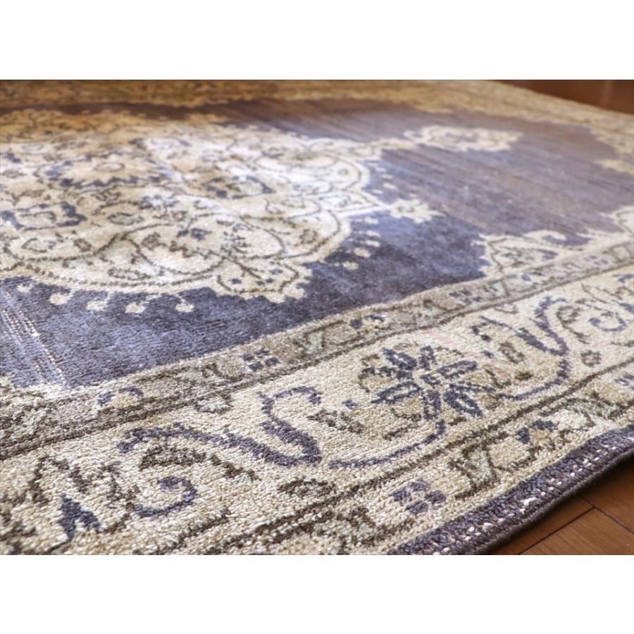 ヴィンテージラグ/トルコじゅうたん 204x120cm ウスパルタ/花のメダリオン | ブランド登録なし | 05