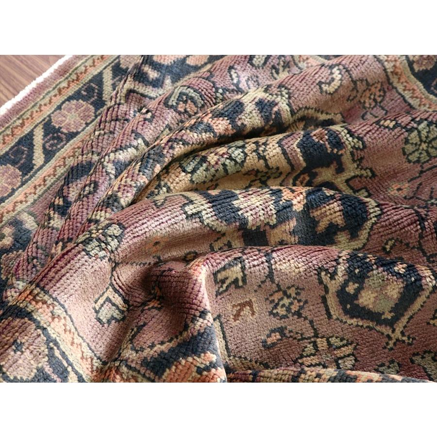 トルコじゅうたん トライバルラグ 180x104cm パステルに色褪せたあたたかみのある色使い |  | 11