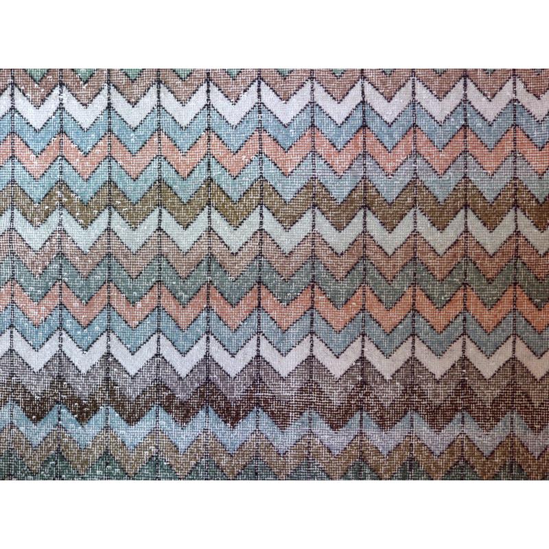オーバーダイド ヴィンテージラグ ジグザグのデザイン 228x126cm トルコ手織り絨毯 アップサイクル |  | 03