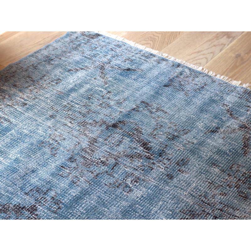 オーバーダイド ヴィンテージラグ ライトブルー 220x110cm トルコ手織り絨毯 アップサイクル |  | 07