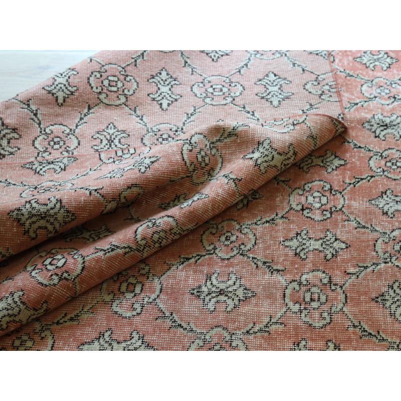 オーバーダイド ヴィンテージラグ ピンク 237x147cm トルコ手織り絨毯 アップサイクル |  | 11