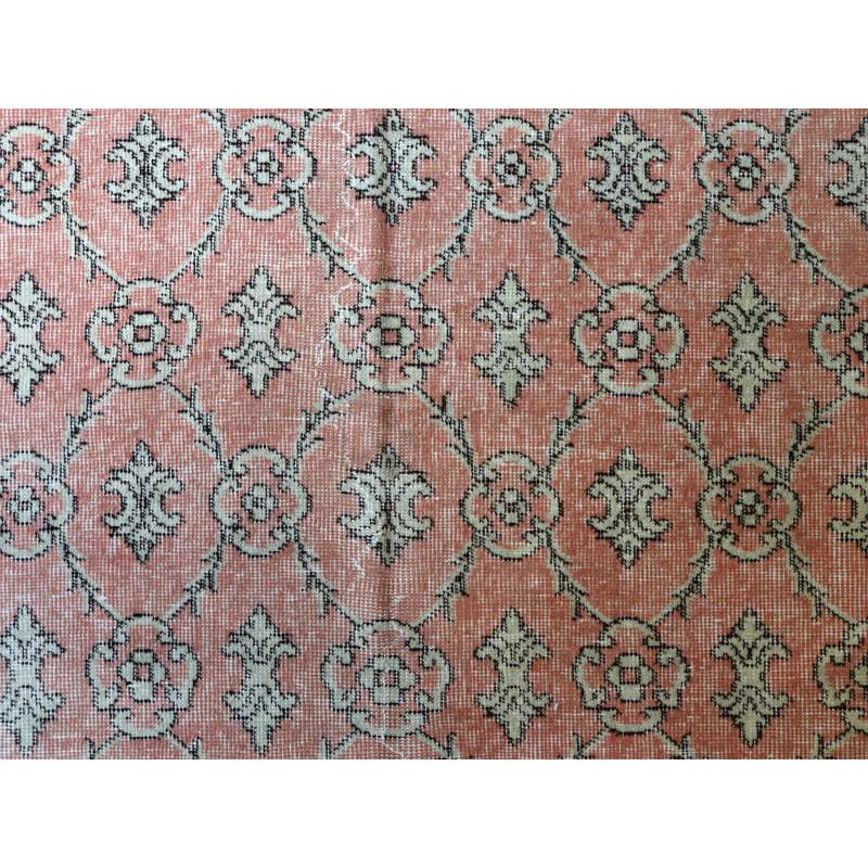 オーバーダイド ヴィンテージラグ ピンク 237x147cm トルコ手織り絨毯 アップサイクル |  | 05