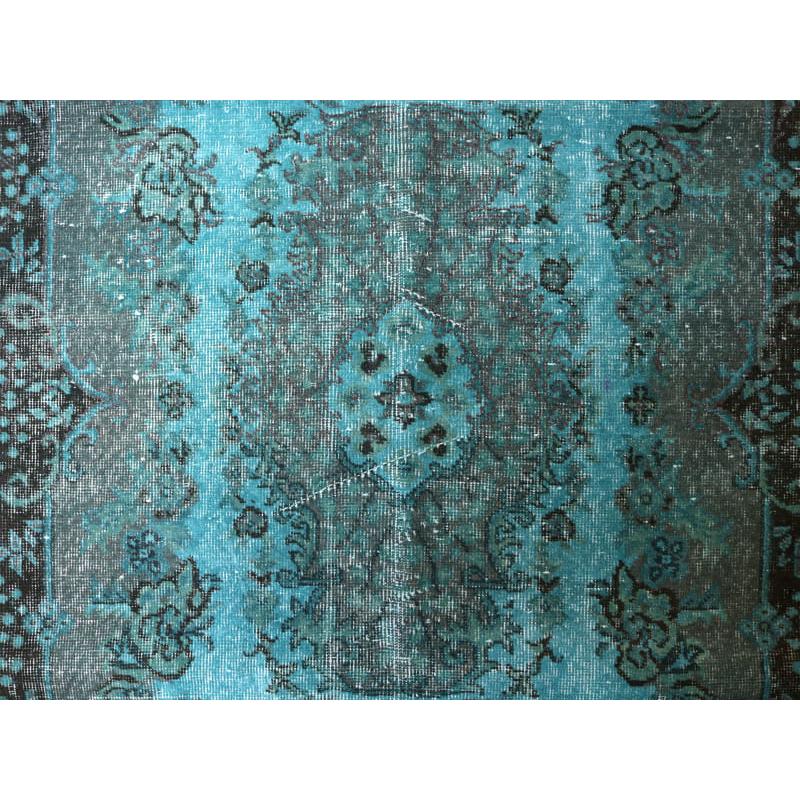 オーバーダイド ヴィンテージラグ ターコイズ 230x115cm トルコ手織り絨毯 アップサイクル |  | 04