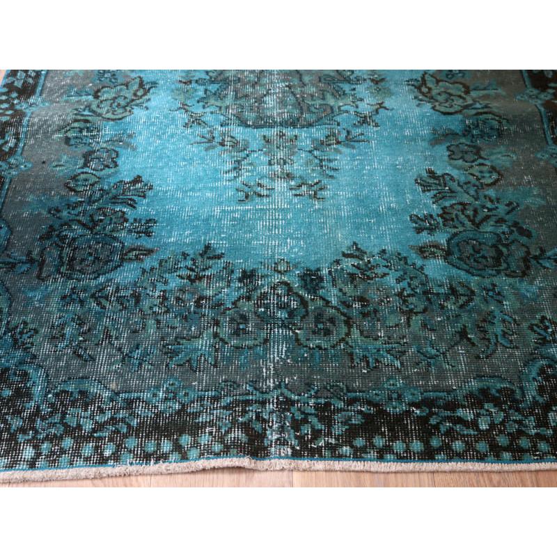 オーバーダイド ヴィンテージラグ ターコイズ 230x115cm トルコ手織り絨毯 アップサイクル |  | 06