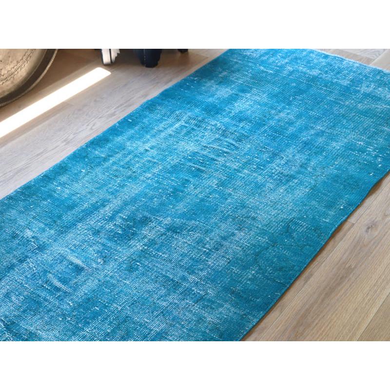 オーバーダイド ヴィンテージラグ ライトブルー 208x85cm トルコ手織り絨毯 アップサイクル |  | 03