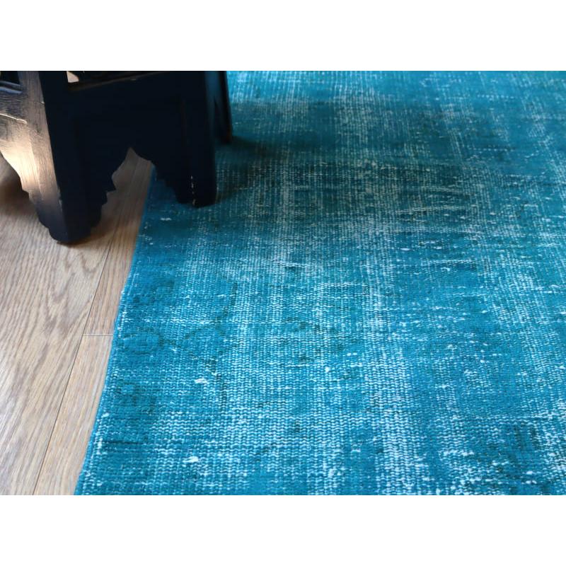 オーバーダイド ヴィンテージラグ ライトブルー 208x85cm トルコ手織り絨毯 アップサイクル |  | 08