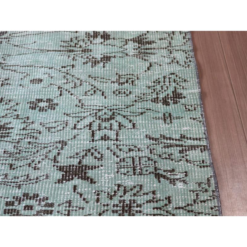 オーバーダイド ヴィンテージラグ ライトブルー 270x76cm トルコ手織り絨毯 アップサイクル | ブランド登録なし | 04