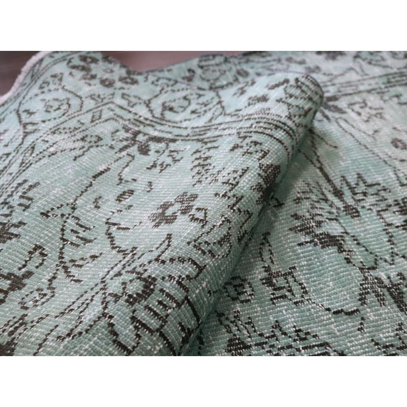 オーバーダイド ヴィンテージラグ ライトブルー 270x76cm トルコ手織り絨毯 アップサイクル | ブランド登録なし | 05