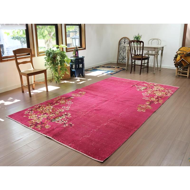 ヴィンテージ　オーバーダイドラグ　ピンク トルコ手織り絨毯　アップサイクル | ブランド登録なし | 02