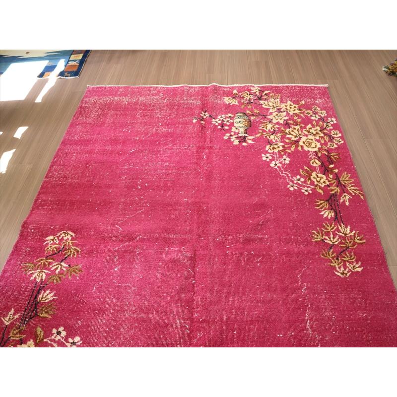 ヴィンテージ　オーバーダイドラグ　ピンク トルコ手織り絨毯　アップサイクル | ブランド登録なし | 03