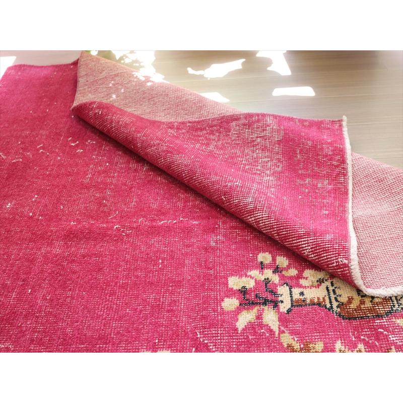 ヴィンテージ　オーバーダイドラグ　ピンク トルコ手織り絨毯　アップサイクル | ブランド登録なし | 07