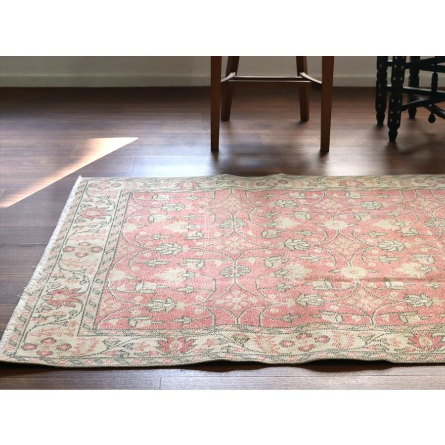 オールドラグ ヴィンテージウォッシュ 210x113cm ウスパルタ 連なる花 レッド |  | 03