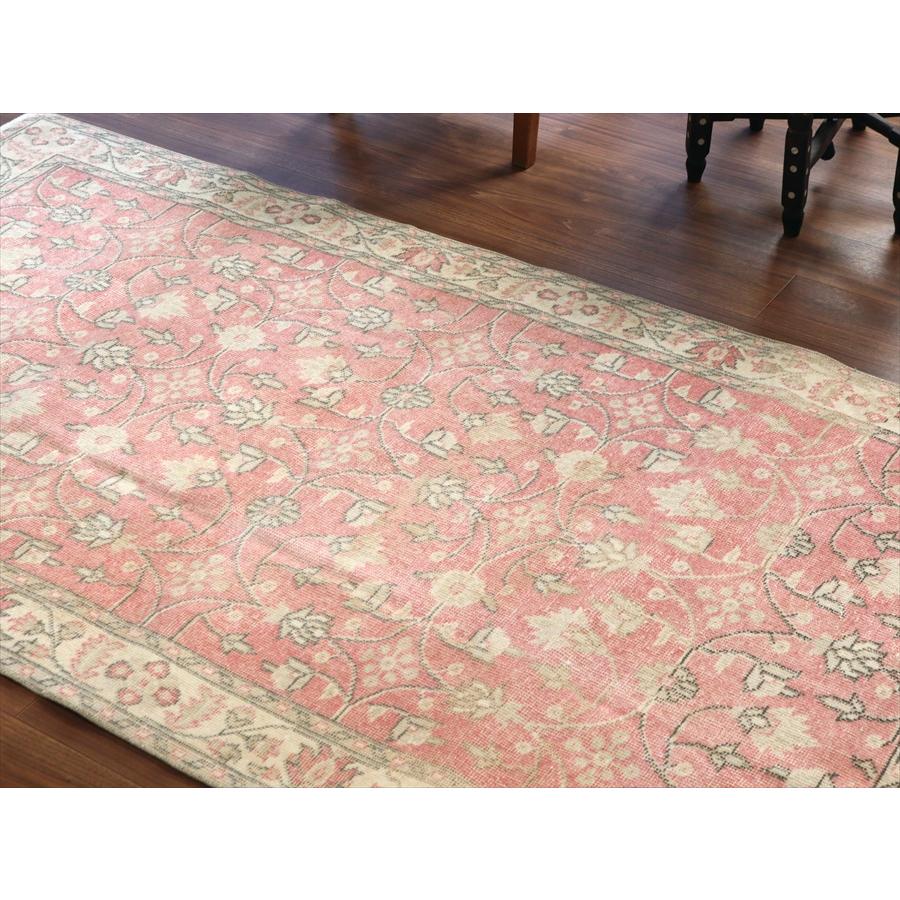 オールドラグ ヴィンテージウォッシュ 210x113cm ウスパルタ 連なる花 レッド |  | 05