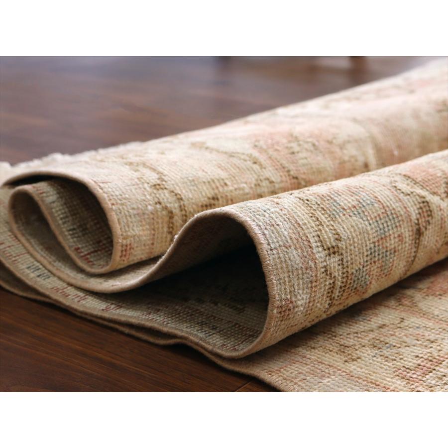 オールドラグ ヴィンテージウォッシュ 216x116cm ウスパルタ 花のメダリオン レッド |  | 10