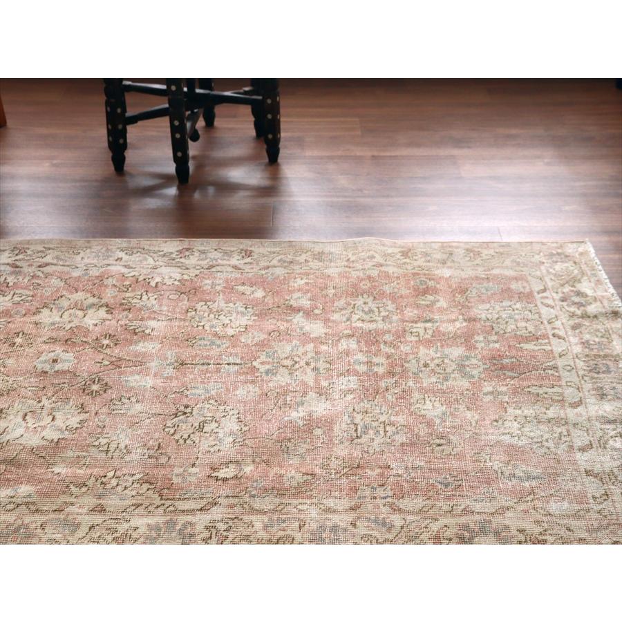 オールドラグ ヴィンテージウォッシュ 216x116cm ウスパルタ 花のメダリオン レッド |  | 03