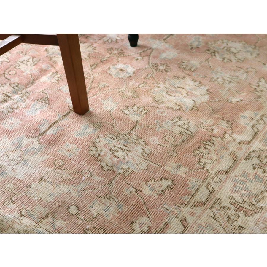 オールドラグ ヴィンテージウォッシュ 216x116cm ウスパルタ 花のメダリオン レッド |  | 08