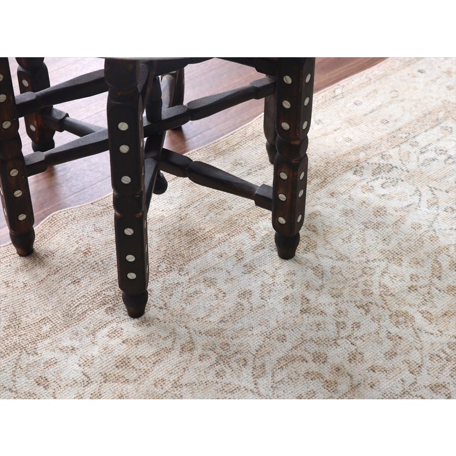 オールドラグ ヴィンテージウォッシュ 193x115cm ウスパルタ 花のアラベスク模様 |  | 06