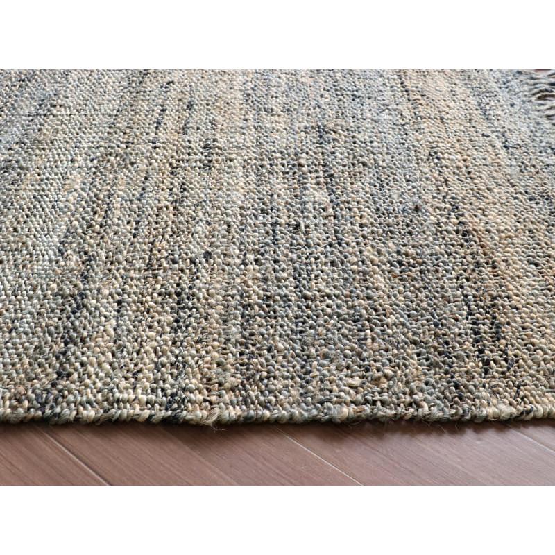ジュートラグ 手織り 天然繊維 麻 200x140cm グレー