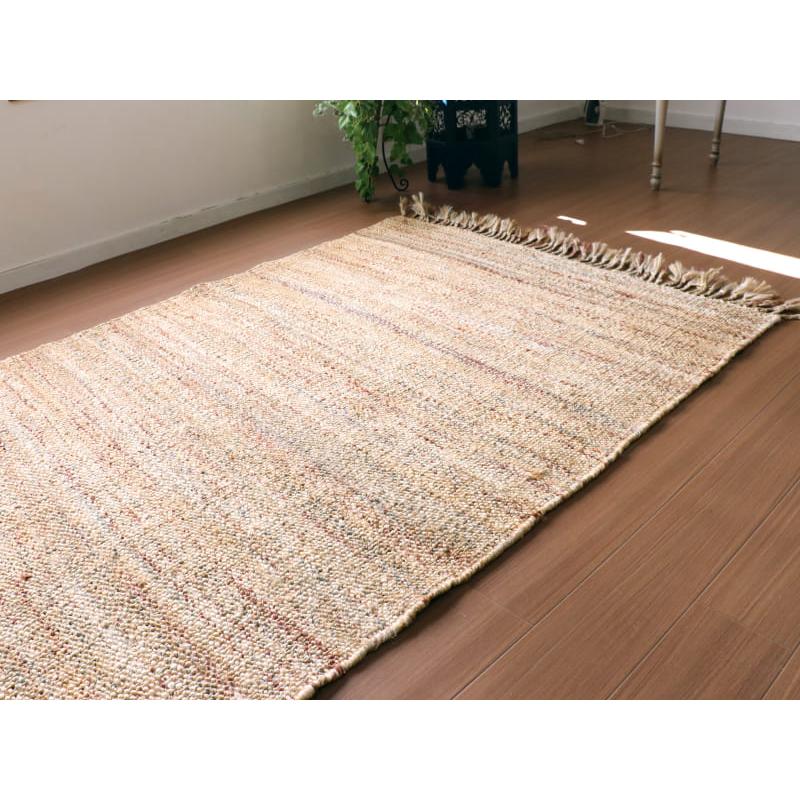 ジュートラグ 手織り　天然繊維　麻　 200x140cm ナチュラルベージュ | ブランド登録なし | 03