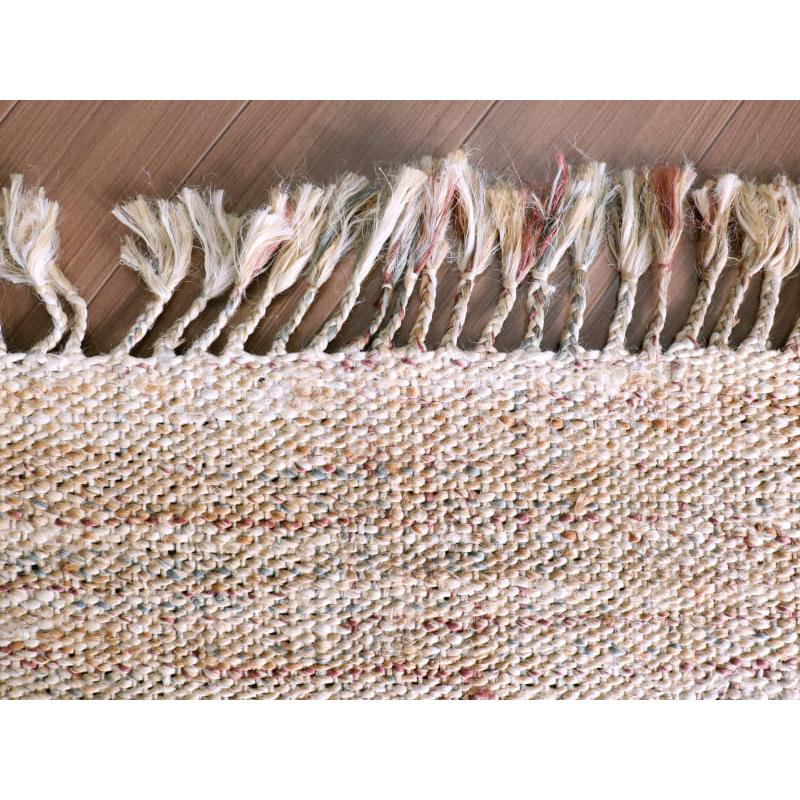 ジュートラグ 手織り　天然繊維　麻　 200x140cm ナチュラルベージュ | ブランド登録なし | 06