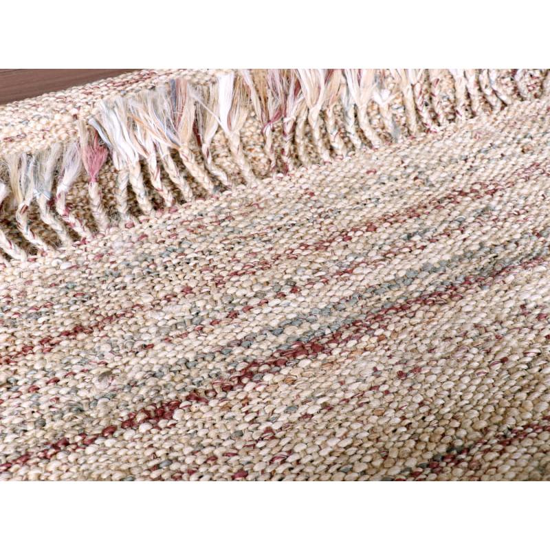 ジュートラグ 手織り　天然繊維　麻　 200x140cm ナチュラルベージュ | ブランド登録なし | 07