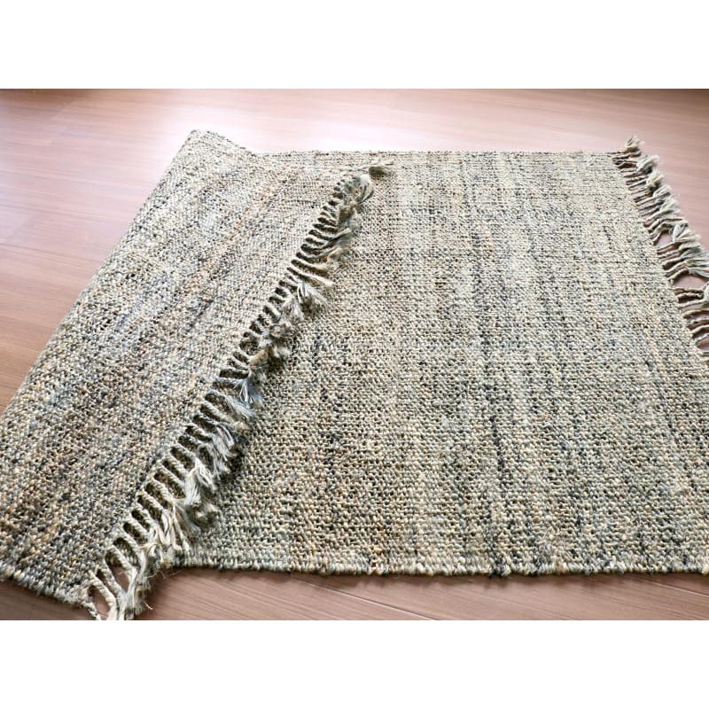 ジュートラグ 手織り　天然繊維　麻　 170x120cm グレー | ブランド登録なし | 05