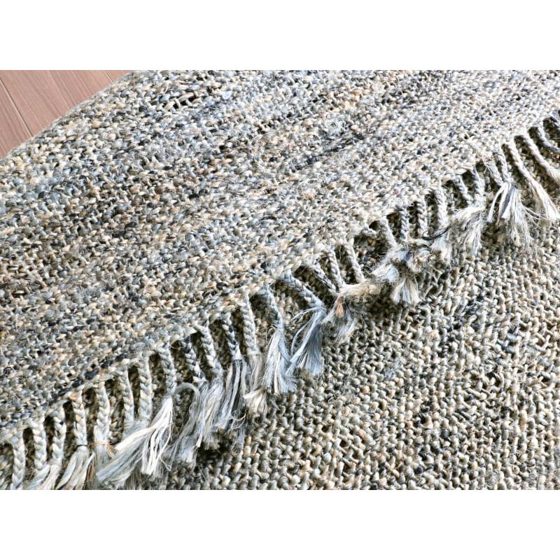 ジュートラグ 手織り　天然繊維　麻　 170x120cm グレー | ブランド登録なし | 06