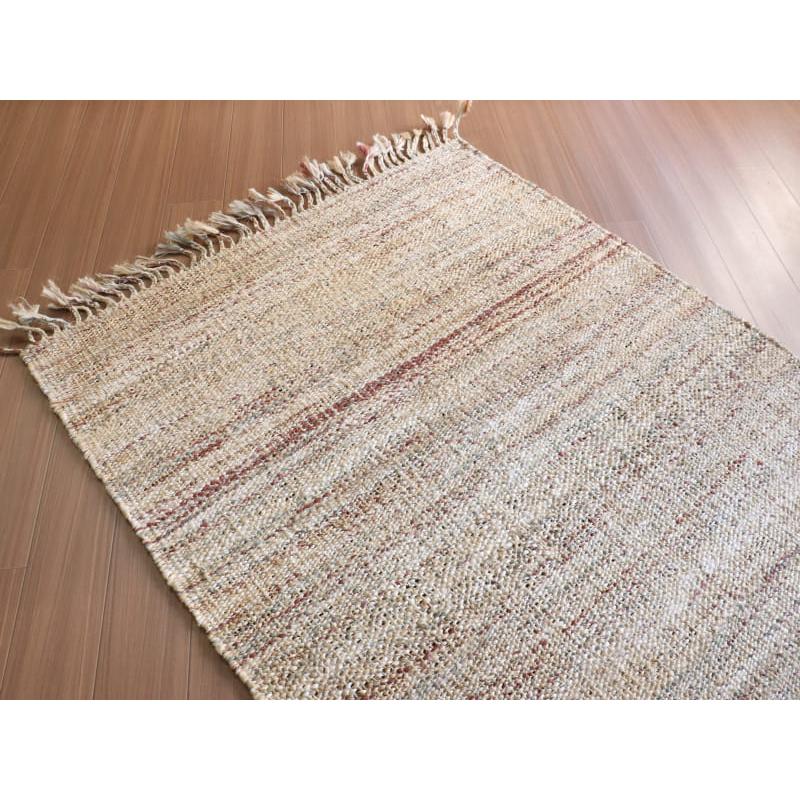 ジュートラグ 手織り　天然繊維　麻　 170x120cm ナチュラルベージュ | ブランド登録なし | 03