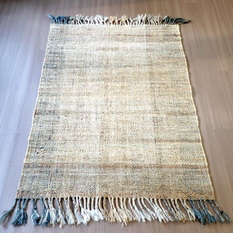 ジュートラグ 手織り　天然繊維　麻　 170x120cm ベージュグラデーション | ブランド登録なし