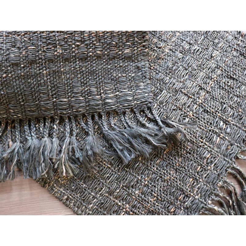 ジュートラグ 手織り　天然繊維　麻　 120x80cm チャコール | ブランド登録なし | 06