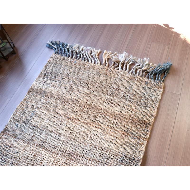 ジュートラグ 手織り　天然繊維　麻　 120x80cm ベージュグラデーション | ブランド登録なし | 02