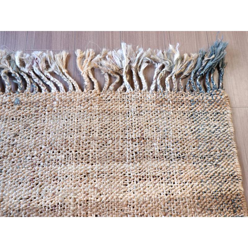 ジュートラグ 手織り　天然繊維　麻　 120x80cm ベージュグラデーション | ブランド登録なし | 04